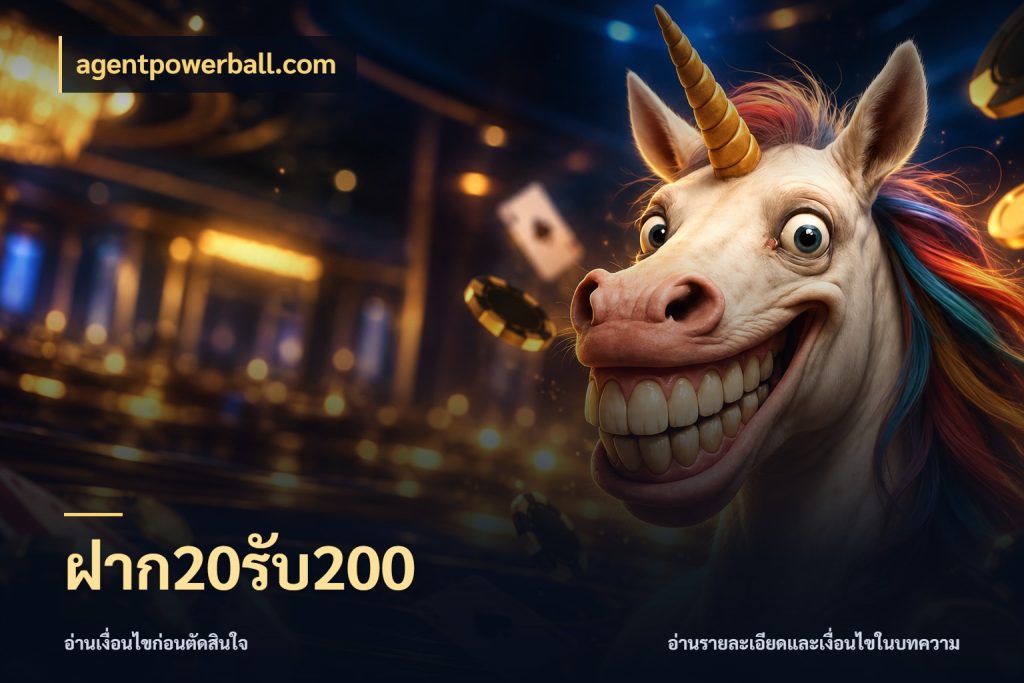 ฝาก20รับ200 โปรยอดรับที่สายเกมสนใจ กับ agentpowerball.com