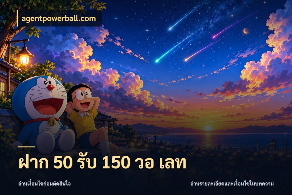 ฝาก 50 รับ 150 วอ เลท โปรยอดรับที่สายเกมสนใจ กับ agentpowerball.com